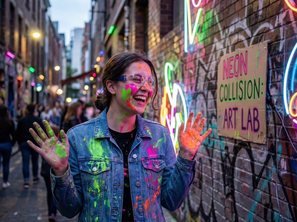 蘑菇视频-霓虹色彩碰撞视频演示