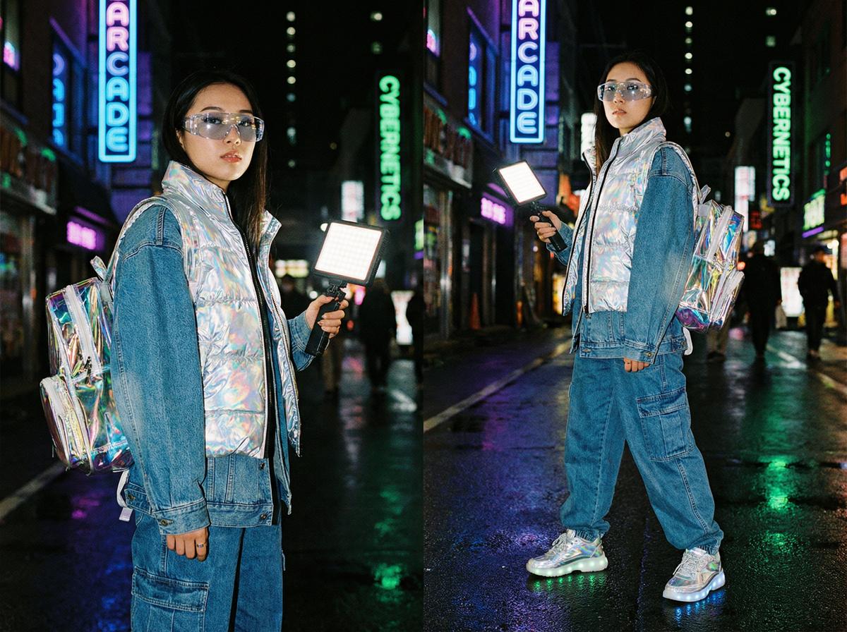 蘑菇视频街头日记-复古未来风穿搭视频演示